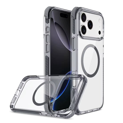 IPHONE TRANSPARENT ANTI-DROP MAGNETIC PHONE COVER