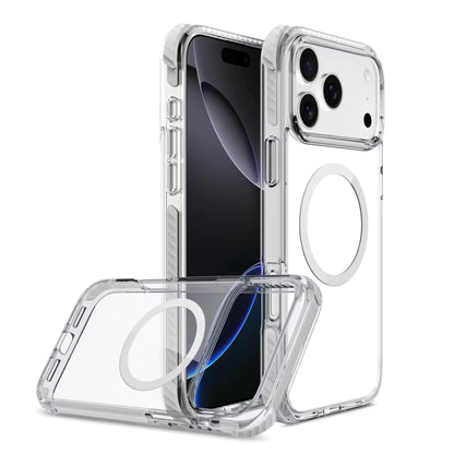 IPHONE TRANSPARENT ANTI-DROP MAGNETIC PHONE COVER