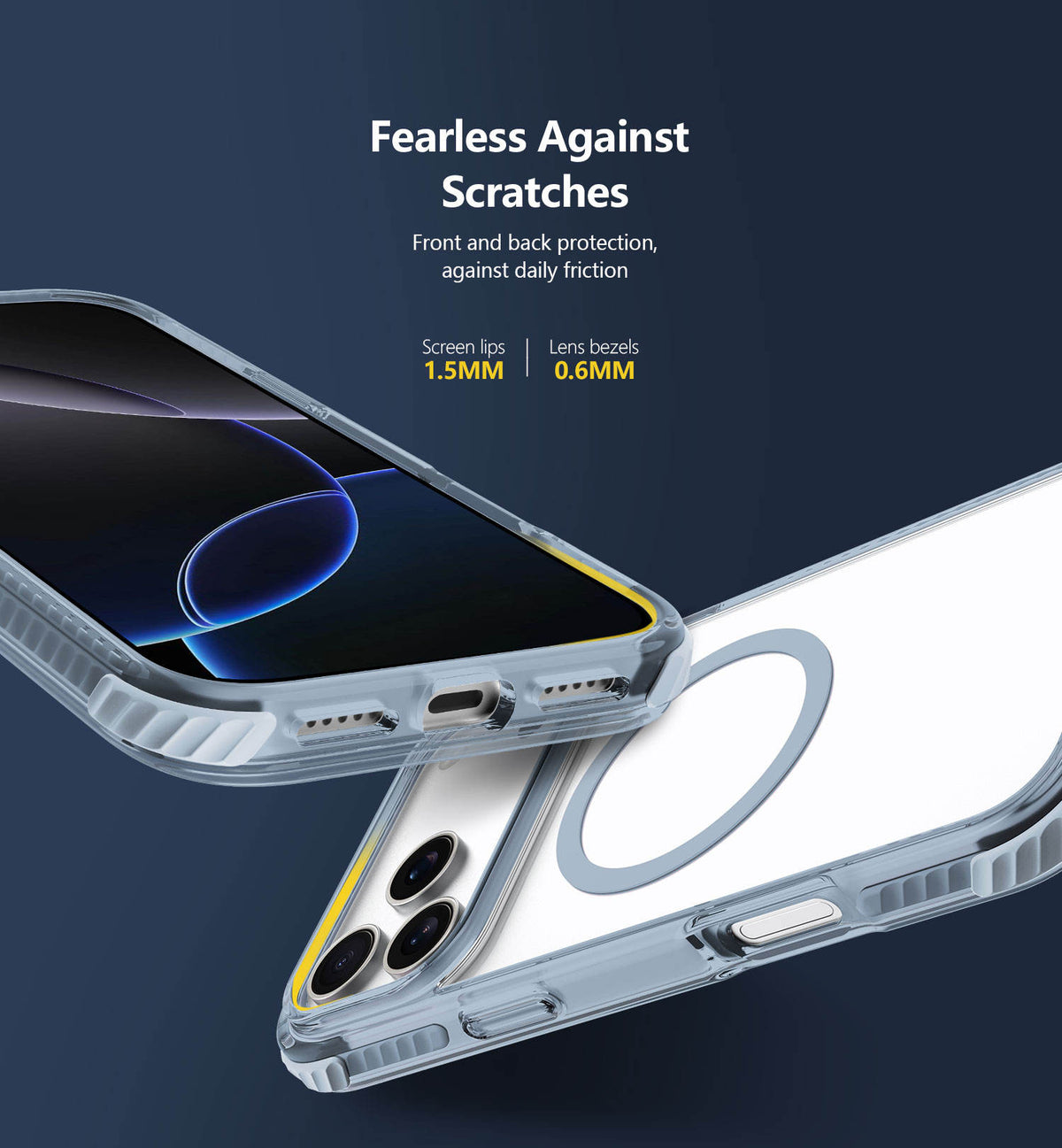 IPHONE TRANSPARENT ANTI-DROP MAGNETIC PHONE COVER